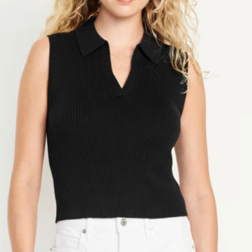 Sincerely Jules | Sculpt collared top. Black S/M